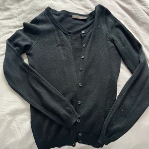 Black Wool Cardigan